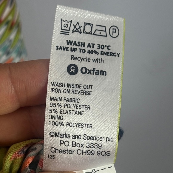 Mark & Spencer Vibrant Multicoloured Chevron Maxi Dress Size 8 - Picture 5 of 9